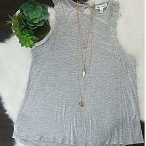 Scalloped Sleeve Tank Size Small
